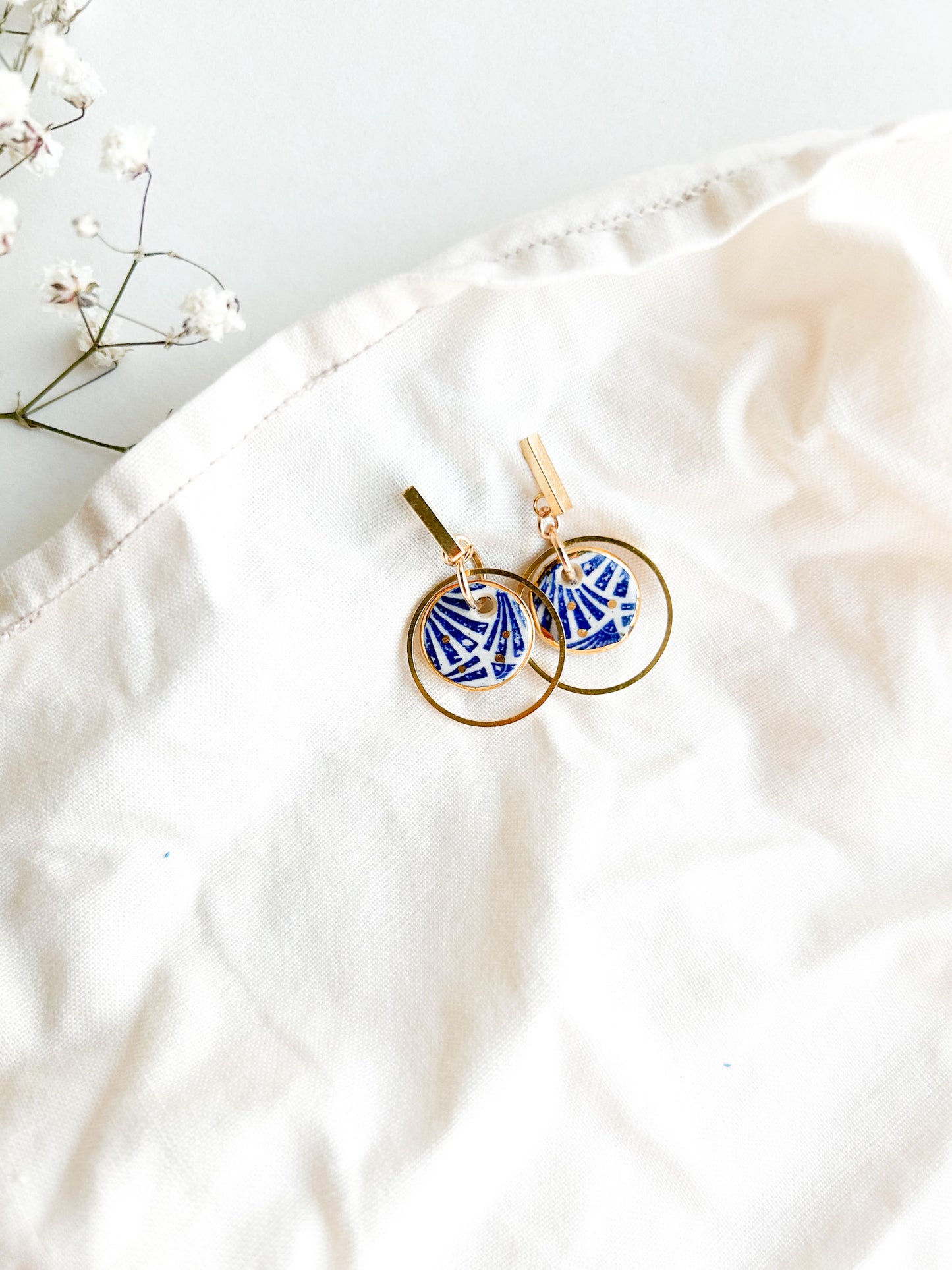 earrings, ceramic jewelry, ceramic earrings, porcelain earrings