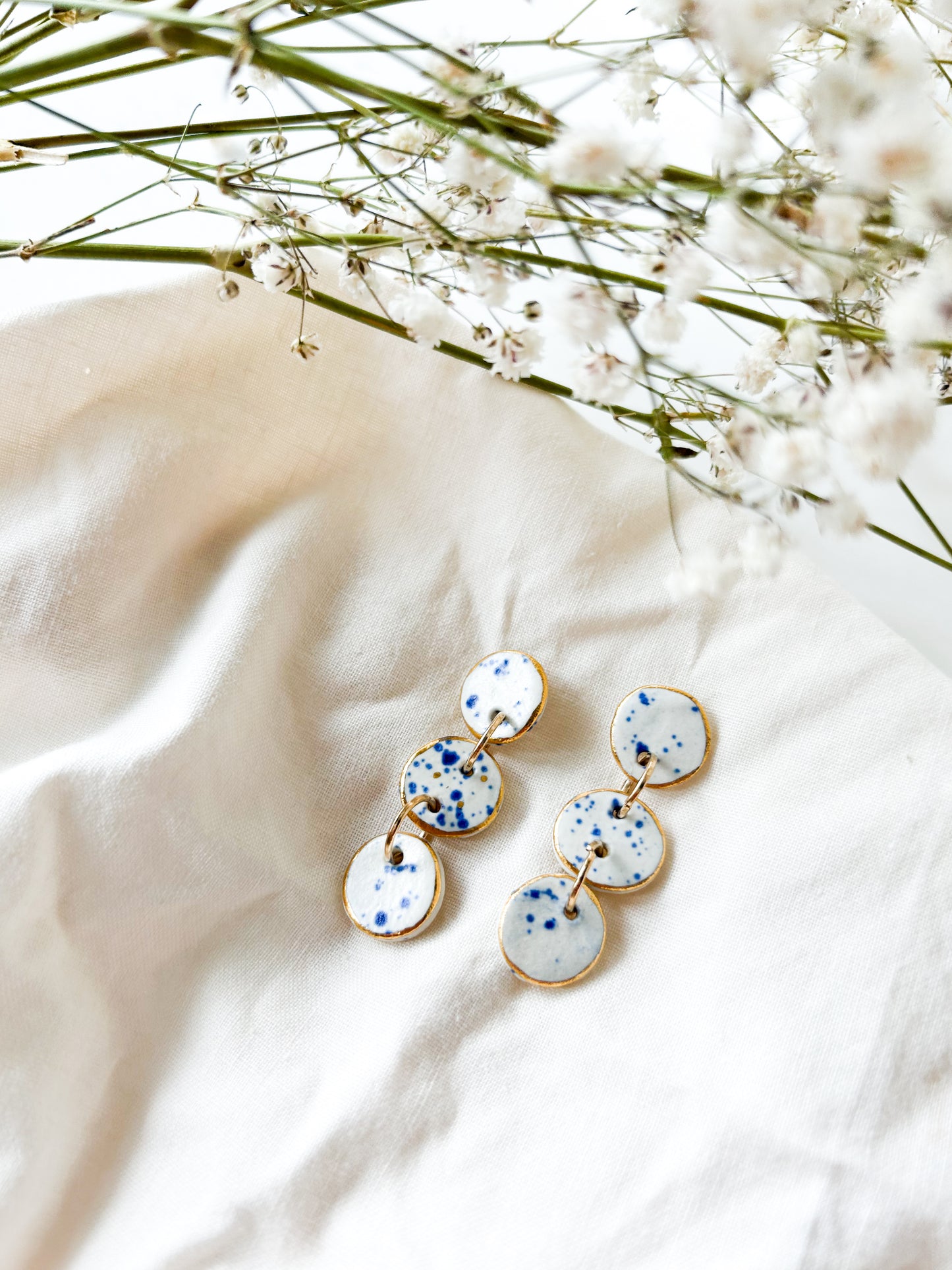 ceramic jewelry, ceramic hoops, porcelain jewelry