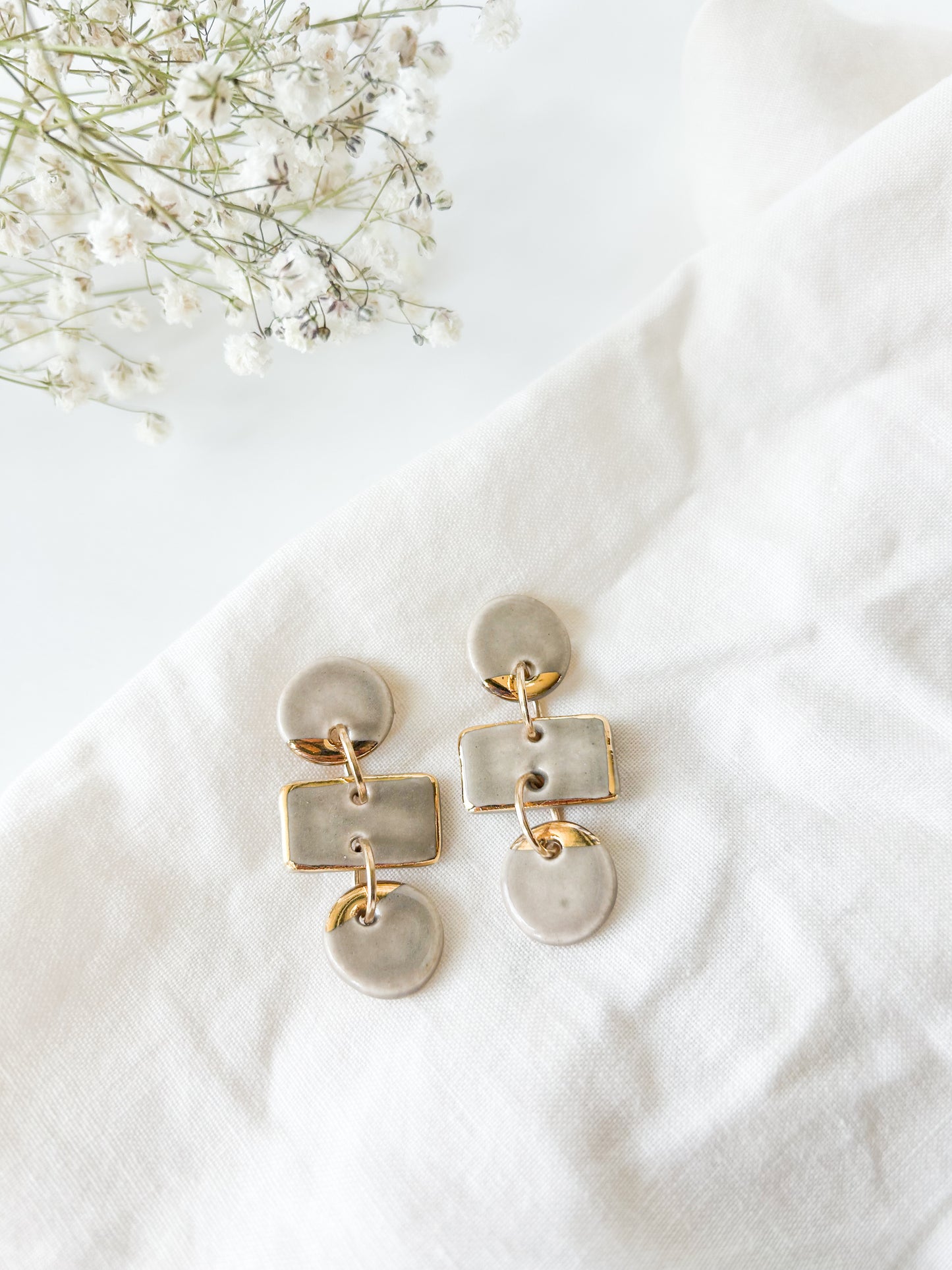 ceramic jewelry, ceramic hoops, porcelain jewelry