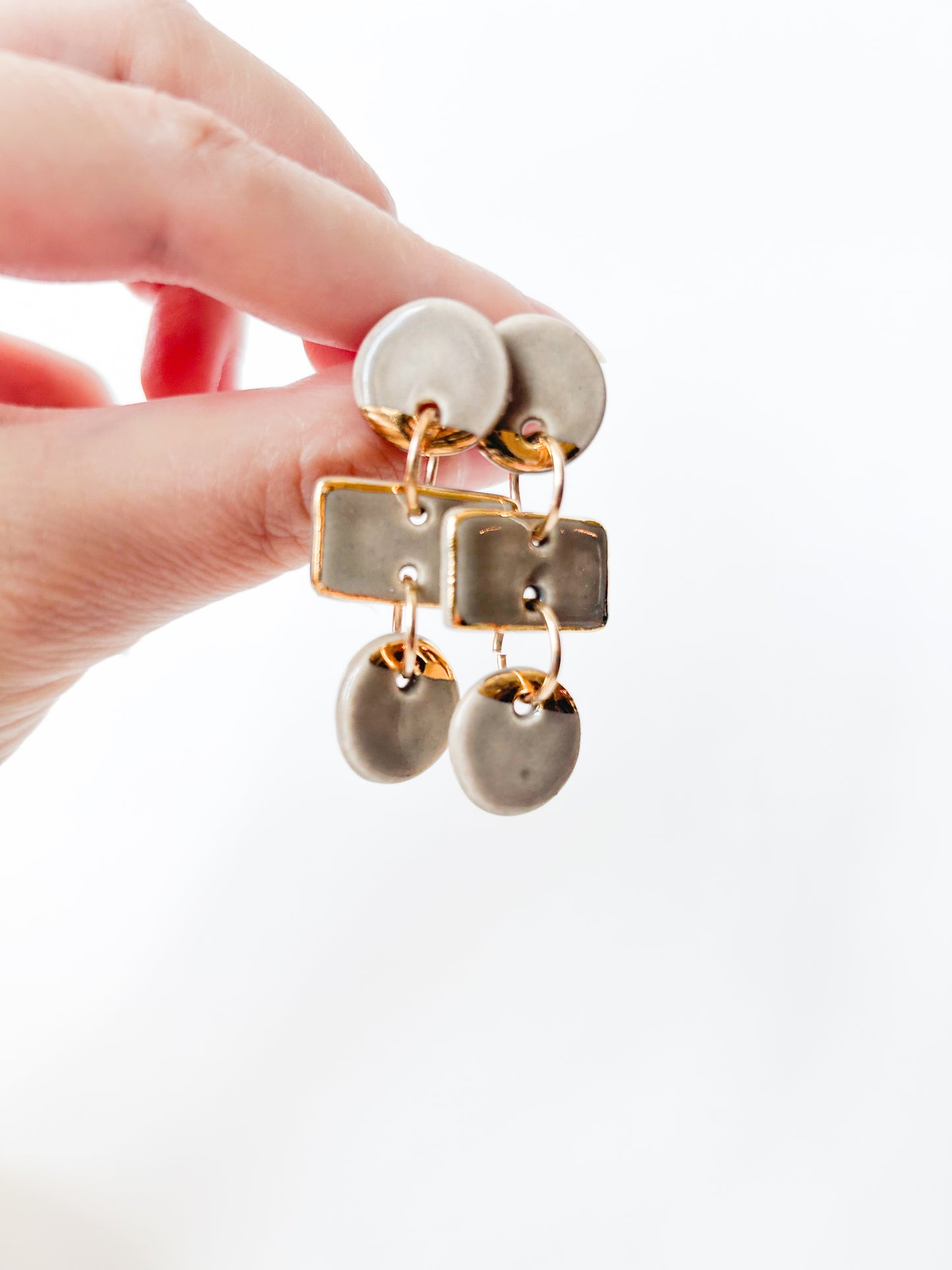 ceramic jewelry, ceramic hoops, porcelain jewelry