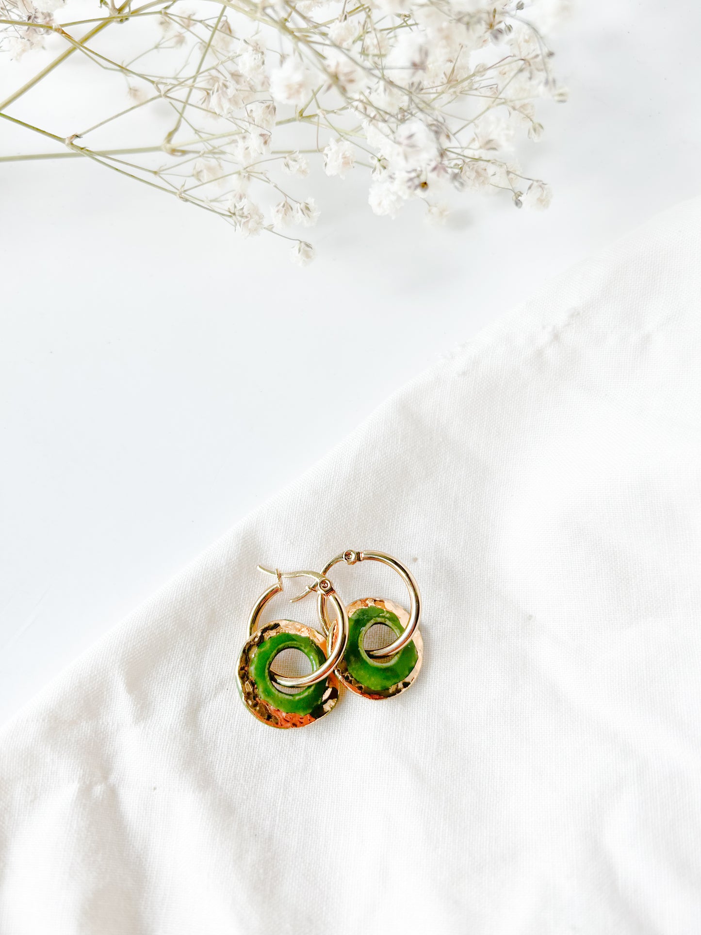 ceramic jewelry, ceramic hoops, porcelain jewelry