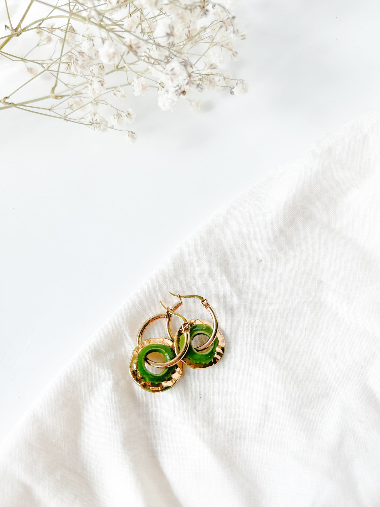 ceramic jewelry, ceramic hoops, porcelain jewelry
