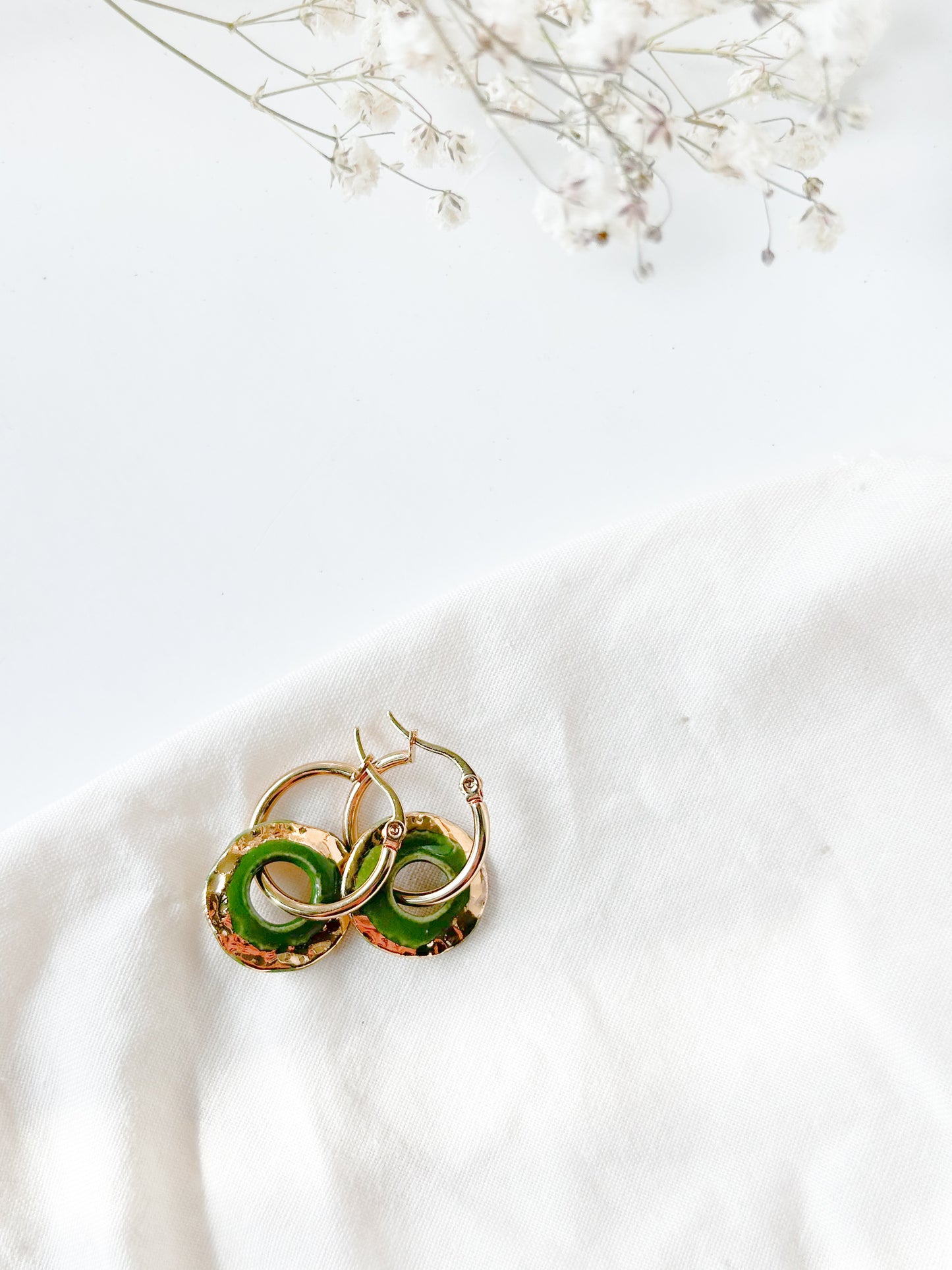 ceramic jewelry, ceramic hoops, porcelain jewelry