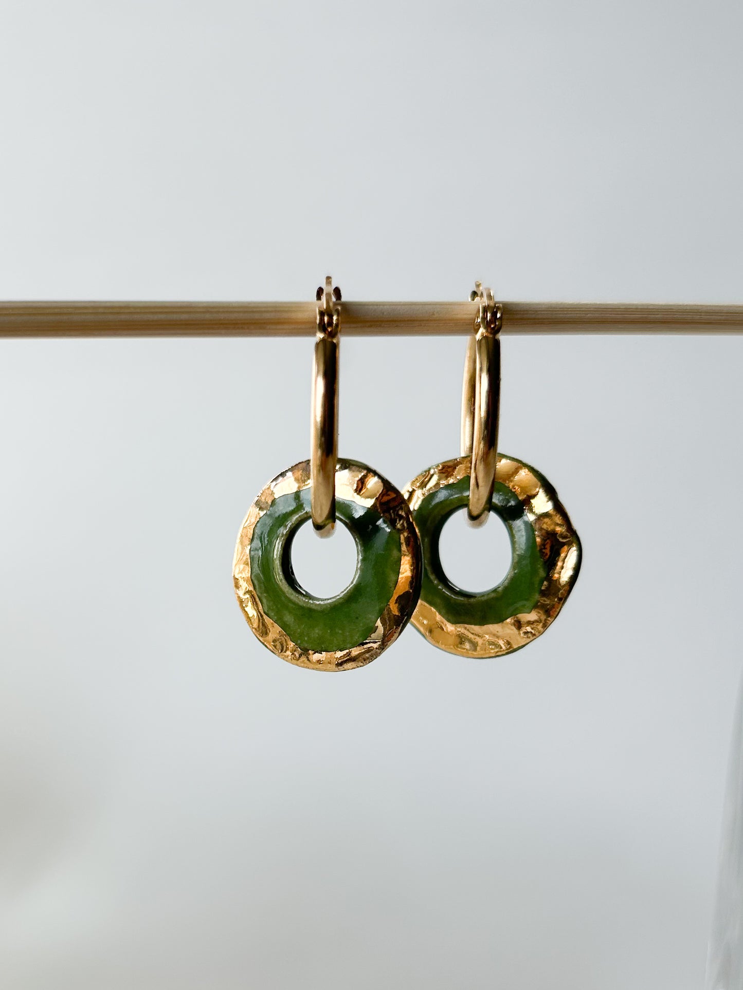 ceramic jewelry, ceramic hoops, porcelain jewelry
