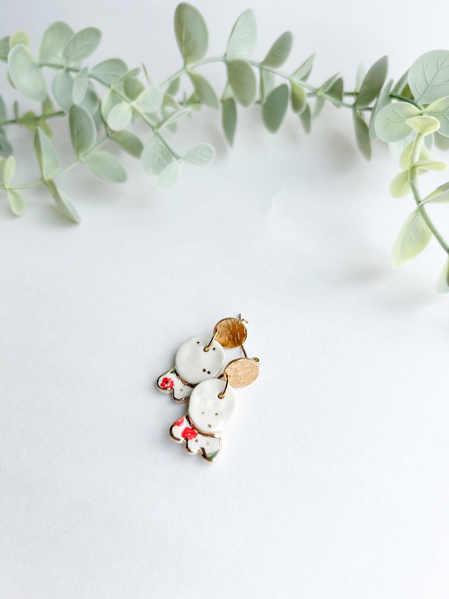 MARIA EARRINGS PRINT RED