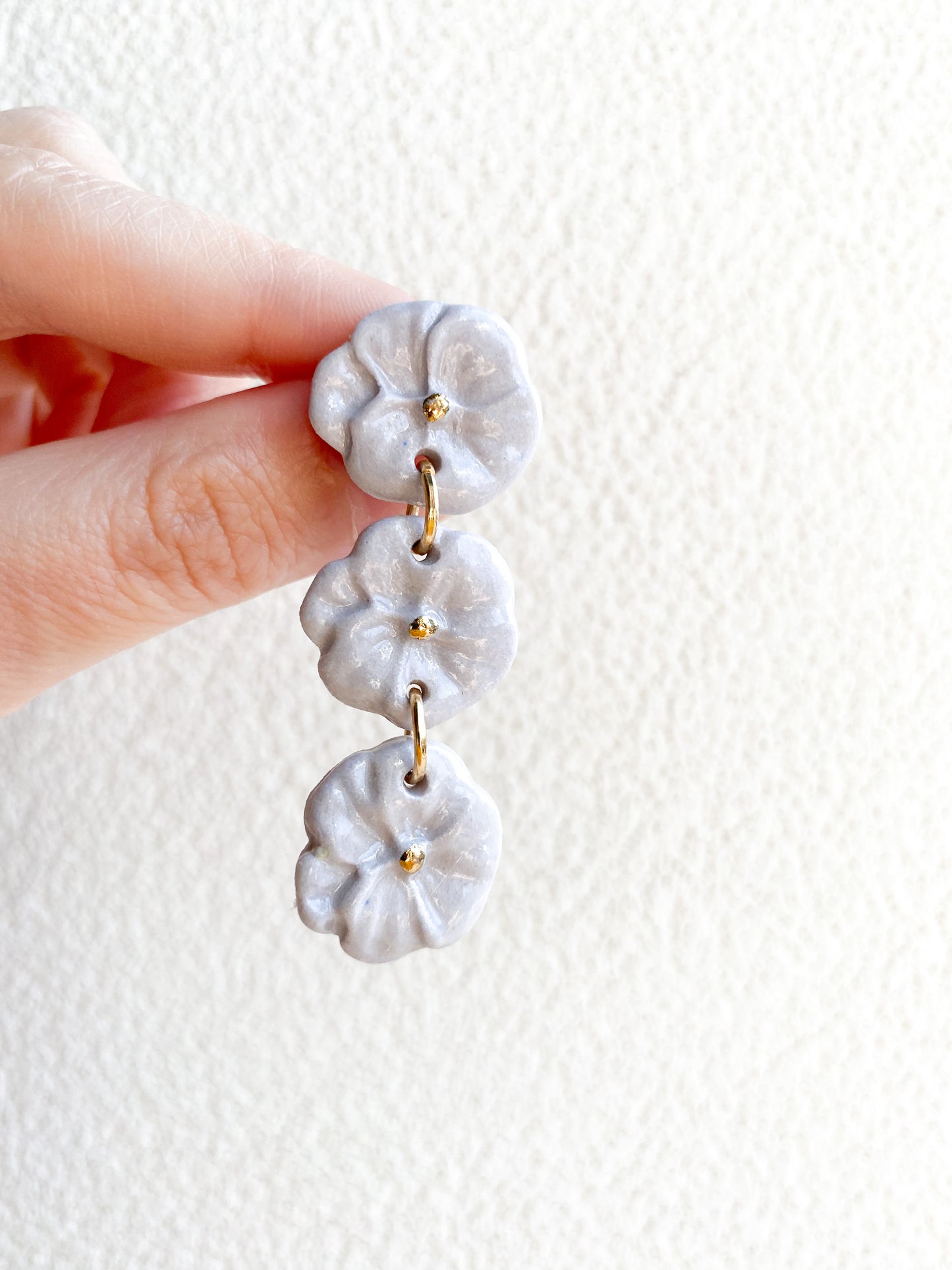 LA FLOR EARRINGS TRIO LILA