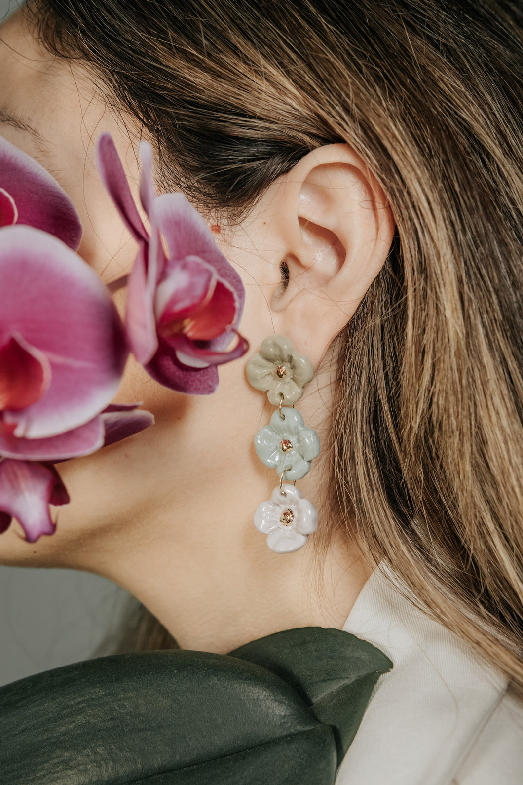 MADE TO ORDER LA FLOR EARRINGS TRIO