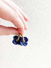 Load image into Gallery viewer, MADE TO ORDER LA FLOR EARRINGS HOOPS BLUE
