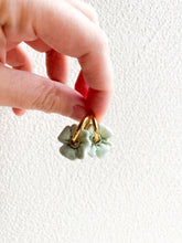 Load image into Gallery viewer, LA FLOR EARRINGS HOOPS SOFT GREEN
