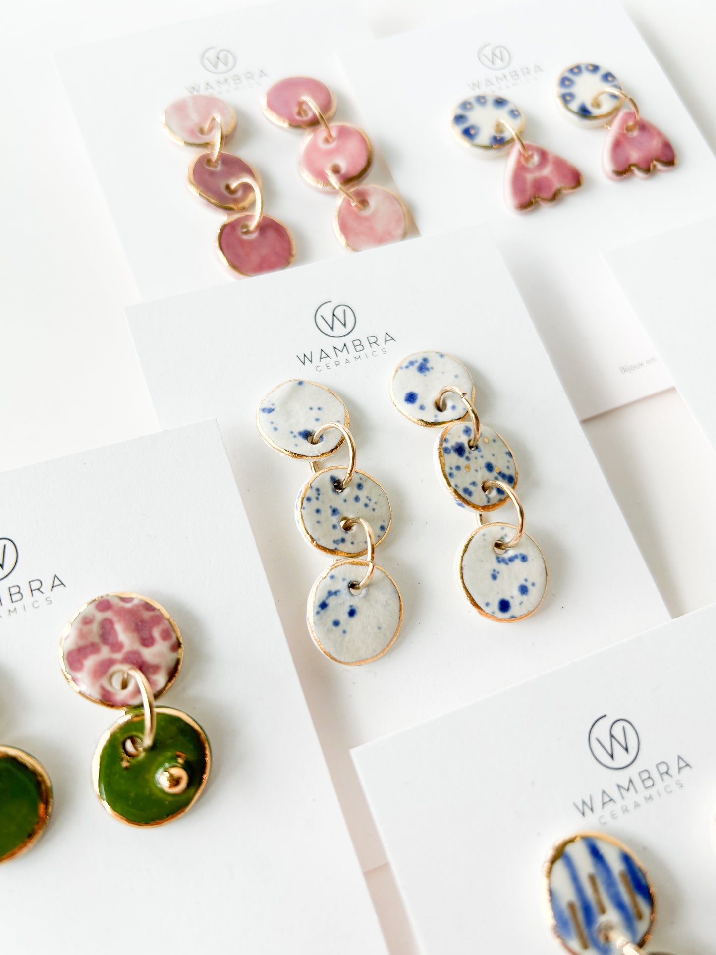 ceramic jewelry, ceramic hoops, porcelain jewelry 