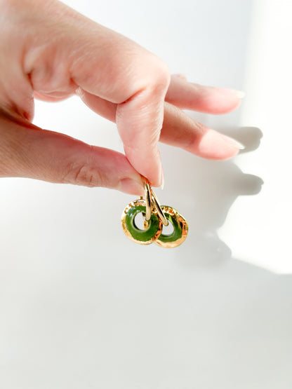 ceramic jewelry, ceramic hoops, porcelain jewelry 