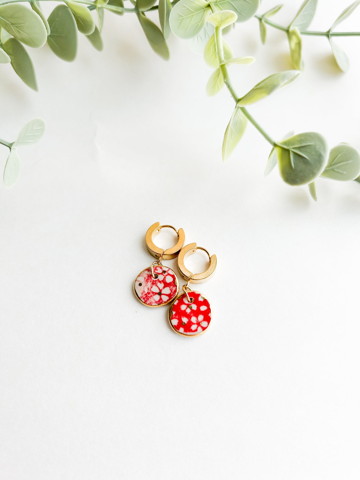 ARGOLLITA EARRINGS RED PRINT