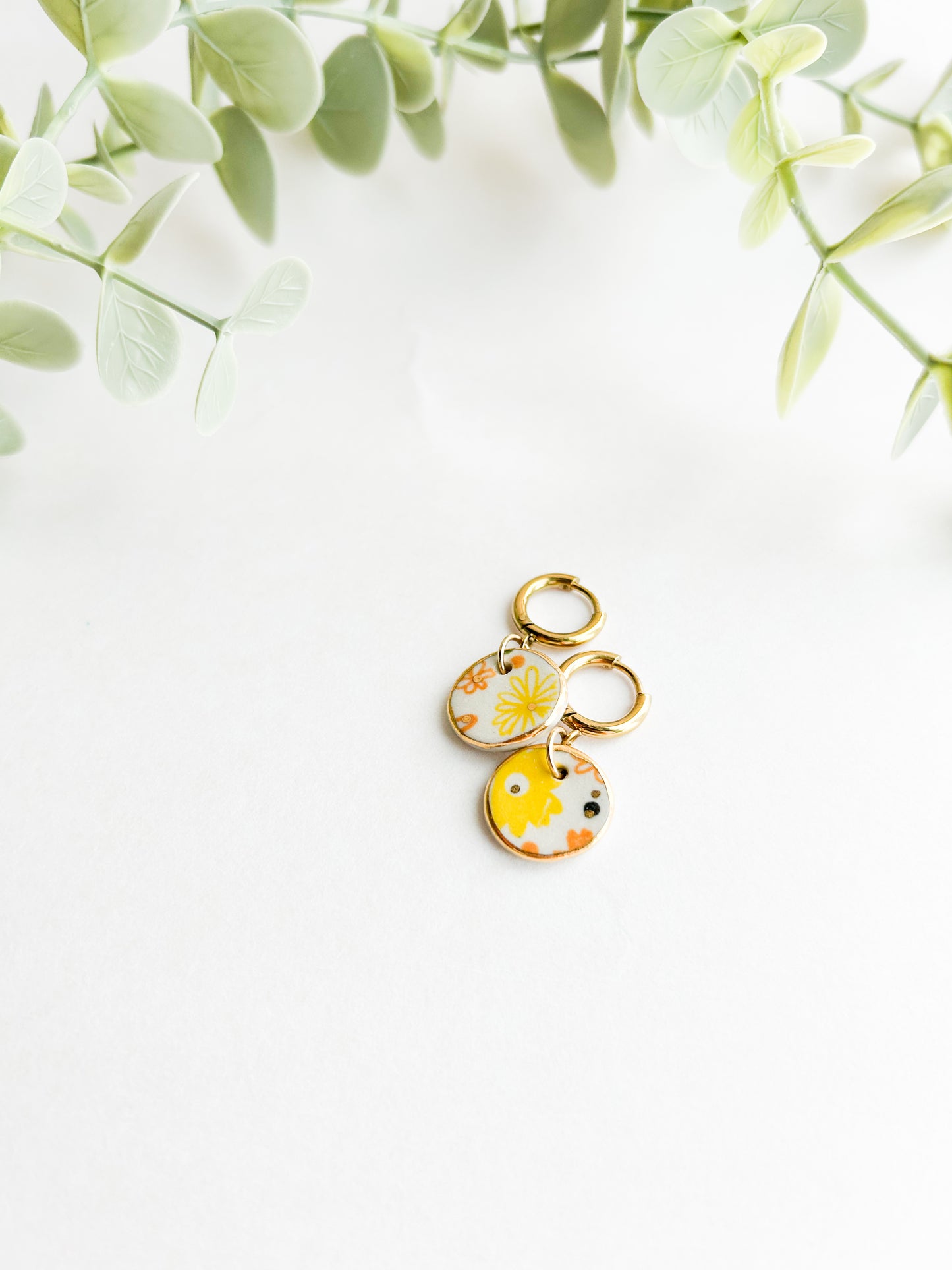 ARGOLLITA EARRINGS  PRINT YELLOW