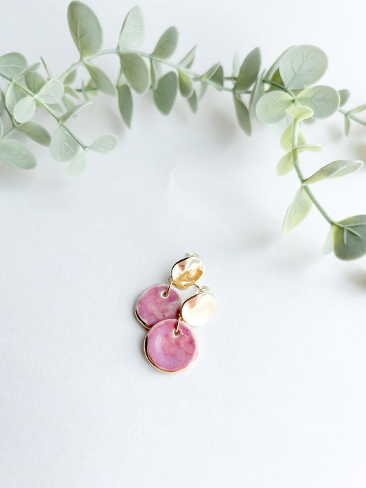 SIMPLE EARRINGS PINK