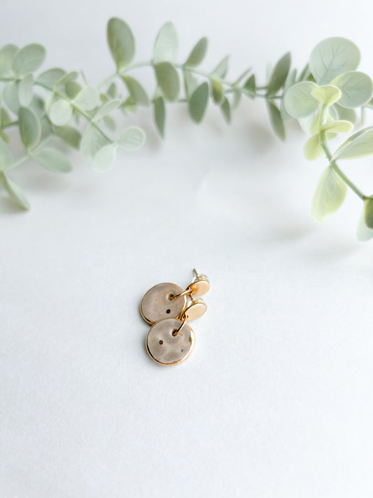 SIMPLE EARRINGS TAUPE