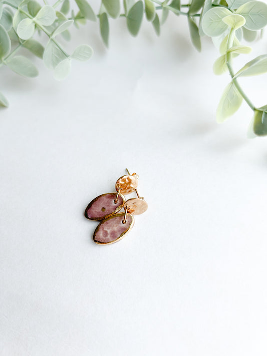 CARMELA EARRINGS TAUPE